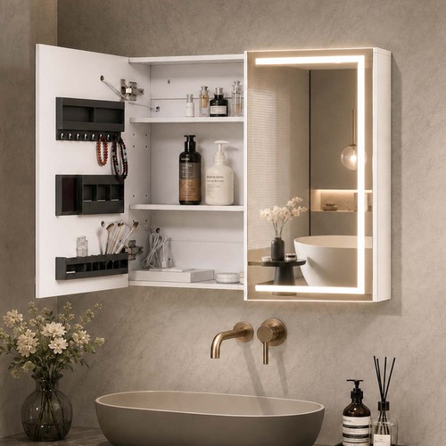 Led spiegelschrank bad 70x60 - bad,