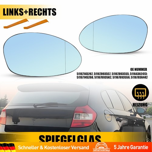 Paar spiegelglas für bmw 1er - paar,