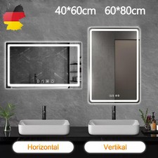 LED Badspiegel mit Uhr Touch