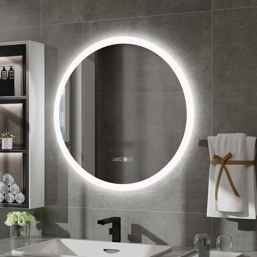 Rund badspiegel mit led - rund,
